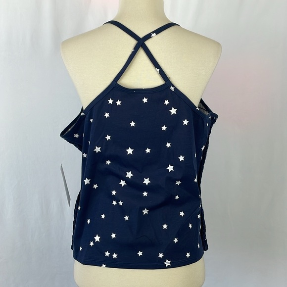 NWT No Boundaries Navy Blue Smocked Tank/Cami w/White Stars - Size XXL (19) Jr. - Picture 5 of 14